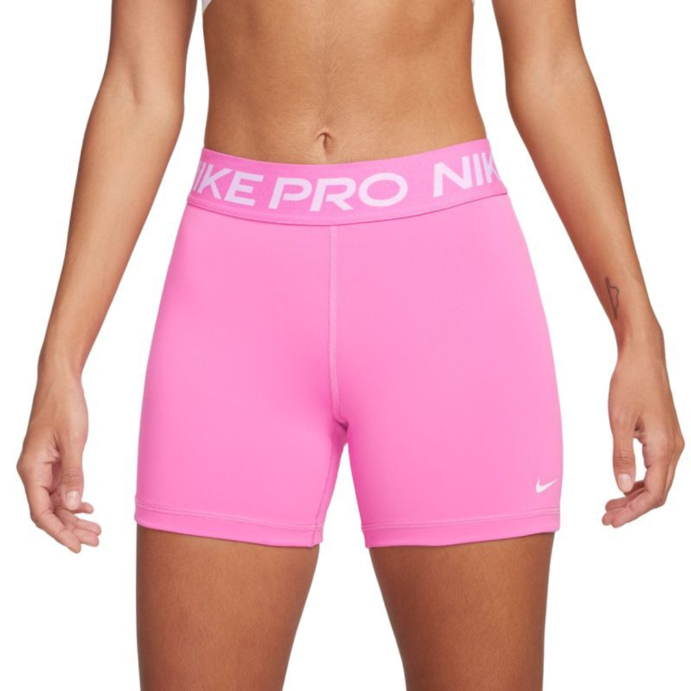 Женские Шорты теннисные Nike Pro 365 5in - playful pink/white
