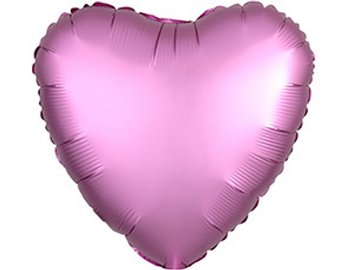 А Б/РИС СЕРДЦЕ 18" Сатин Flamingo