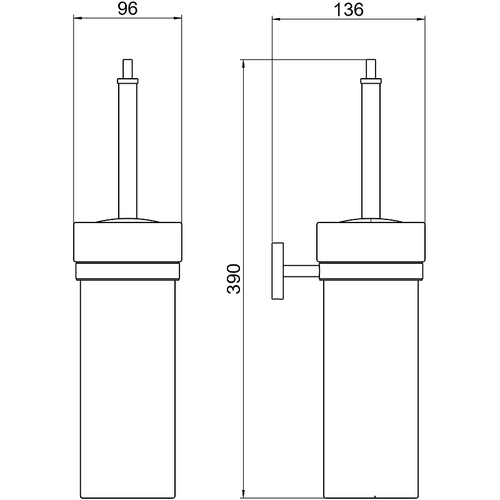 Ершик для унитаза Aquatek Бетта AQ4610MB Черный матовый