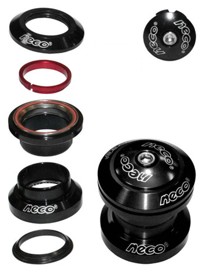 Рулевая колонка, 1-1/8", A-Head, для МТВ, ATB, алюминий+сталь, картриджные подшипники СВВ-21, цвет ч