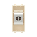 Компьютерная розетка RJ-45 без шторки модульная, кат.5е экранированная, "Avanti", "Ванильная дымка", 1 модуль