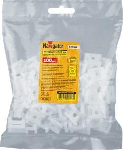Площадки Navigator 95 706 NFP-22x16-100-WH под винт (100 шт/упак)