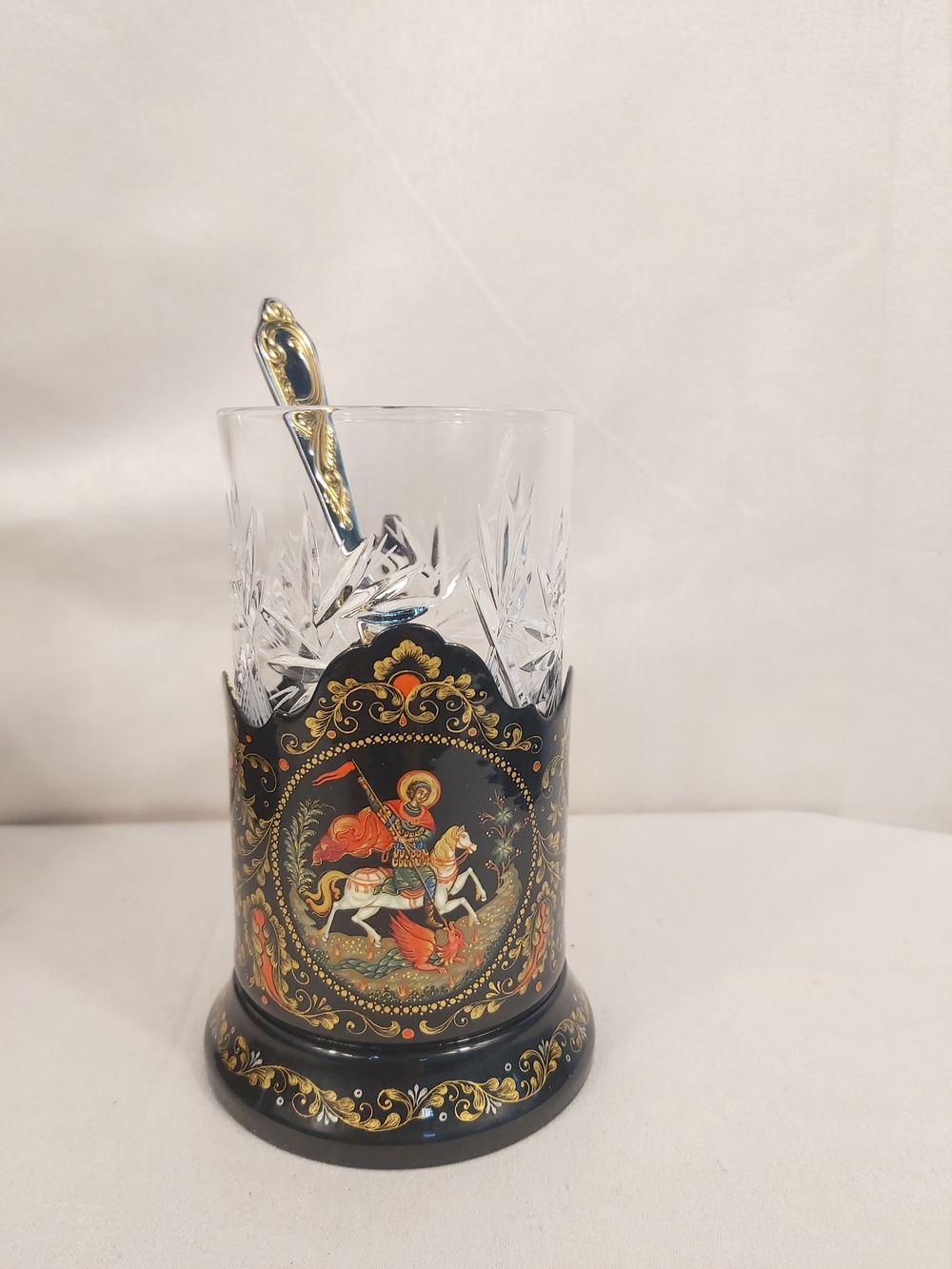 Чайный набор "Георгий Победоносец" (Ручная роспись Палех)