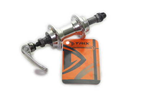 Втулка задняя SF алюминий V-brake трещотка гайки, 36H ось 3/8''х135x175мм, серебренная