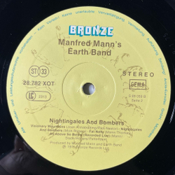 Винтажная виниловая пластинка LP Manfred Mann Earth Band Nightingales and Bombers (Germany 1977)