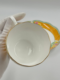 Чайная пара с жёлтой каймой Givenchy by Yamaka