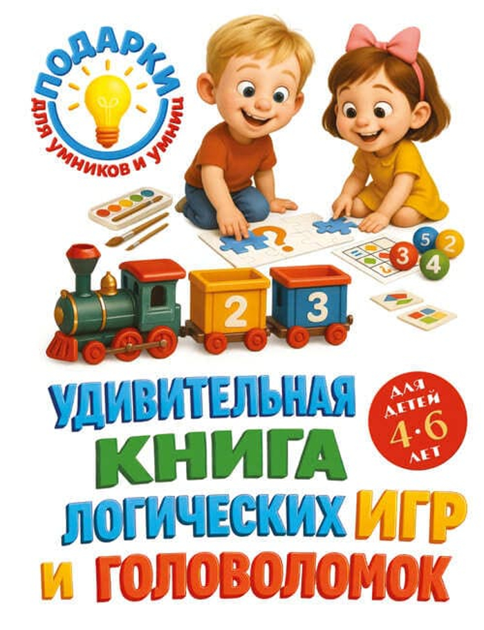 🧩 «Удивительная книга логических игр и головоломок» Для детей 4–6 лет