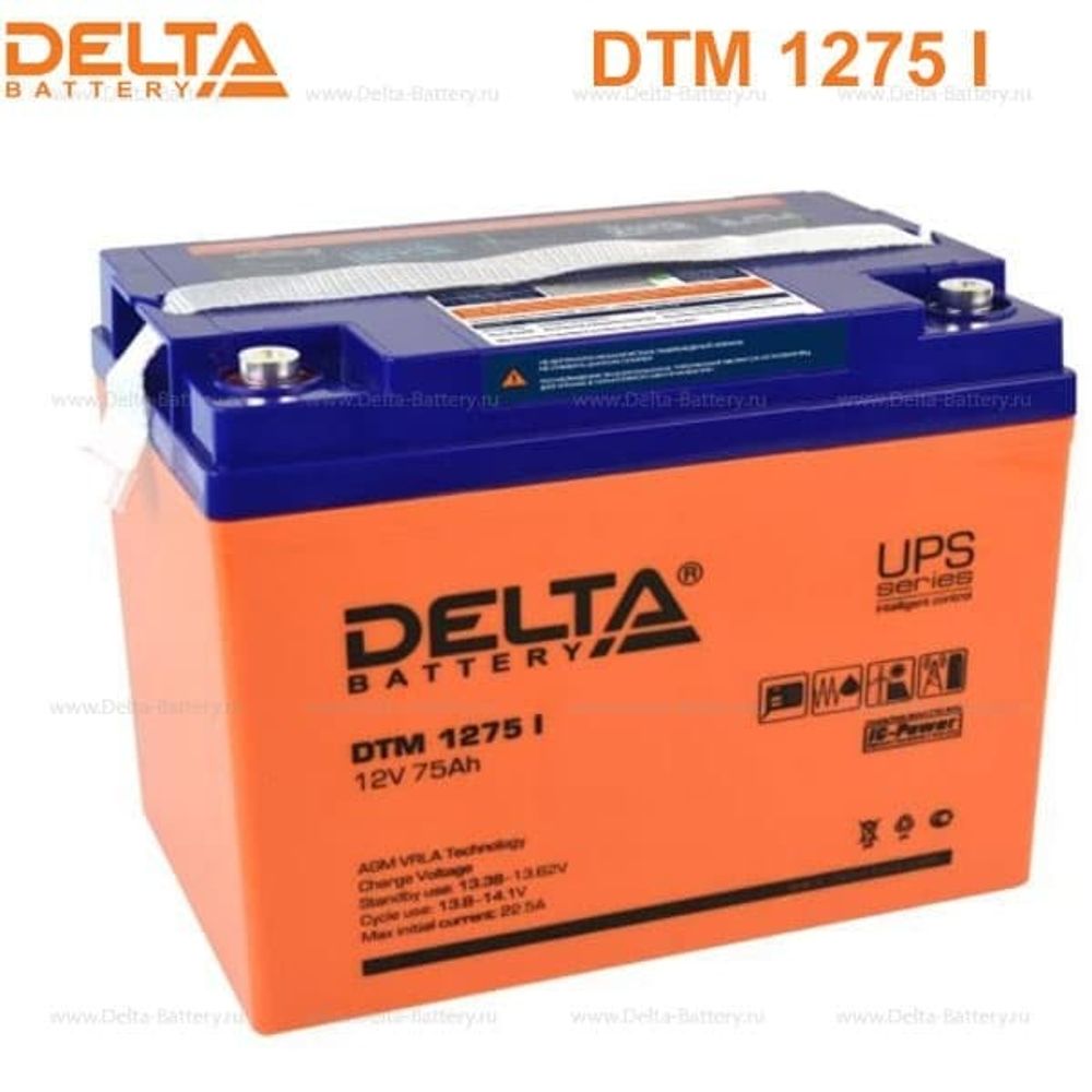 Аккумуляторная батарея Delta DTM 1275 I (12V / 75Ah)