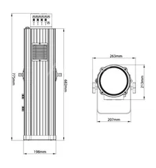 Anzhee PRO Follow SPOT 350 ZOOM прожектор следящего света, 350Вт
