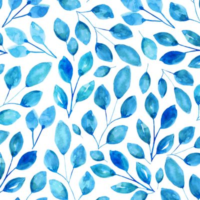 Акварельные простые веточки, листочки.