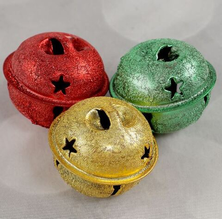 Бубенчики для рукоделия, 3 см, цвет серебряный, золотой, красный, зелёный