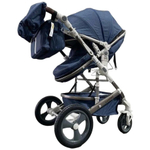 Детская коляска-трансформер 3 в 1 Luxmom 518 с автолюлькой, синий цвет