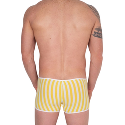 Мужские трусы боксеры в желтую полоску с белой вставкой Cosmos Colors FM30_YW