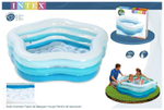 Бассейн надувной Intex 56495 Sea Shell 185х180х53 см / Пятиугольный бассейн Морская Звезда Интекс с надувным дном для дачи и отдыха