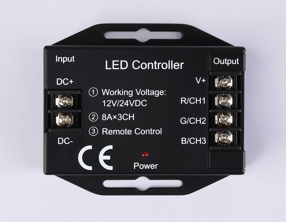 Контроллер для светодиодных лент RGB с сенсорным радио пультом 2.4G 24A 12V 288W/ 24V 576W GS11401 (AAA)