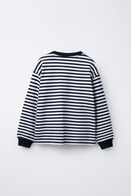 ZARA ЛОНГСЛИВ В ПОЛОСКУ ИЗ ПЛОТНОЙ ТКАНИ, ПОЛОСКИ