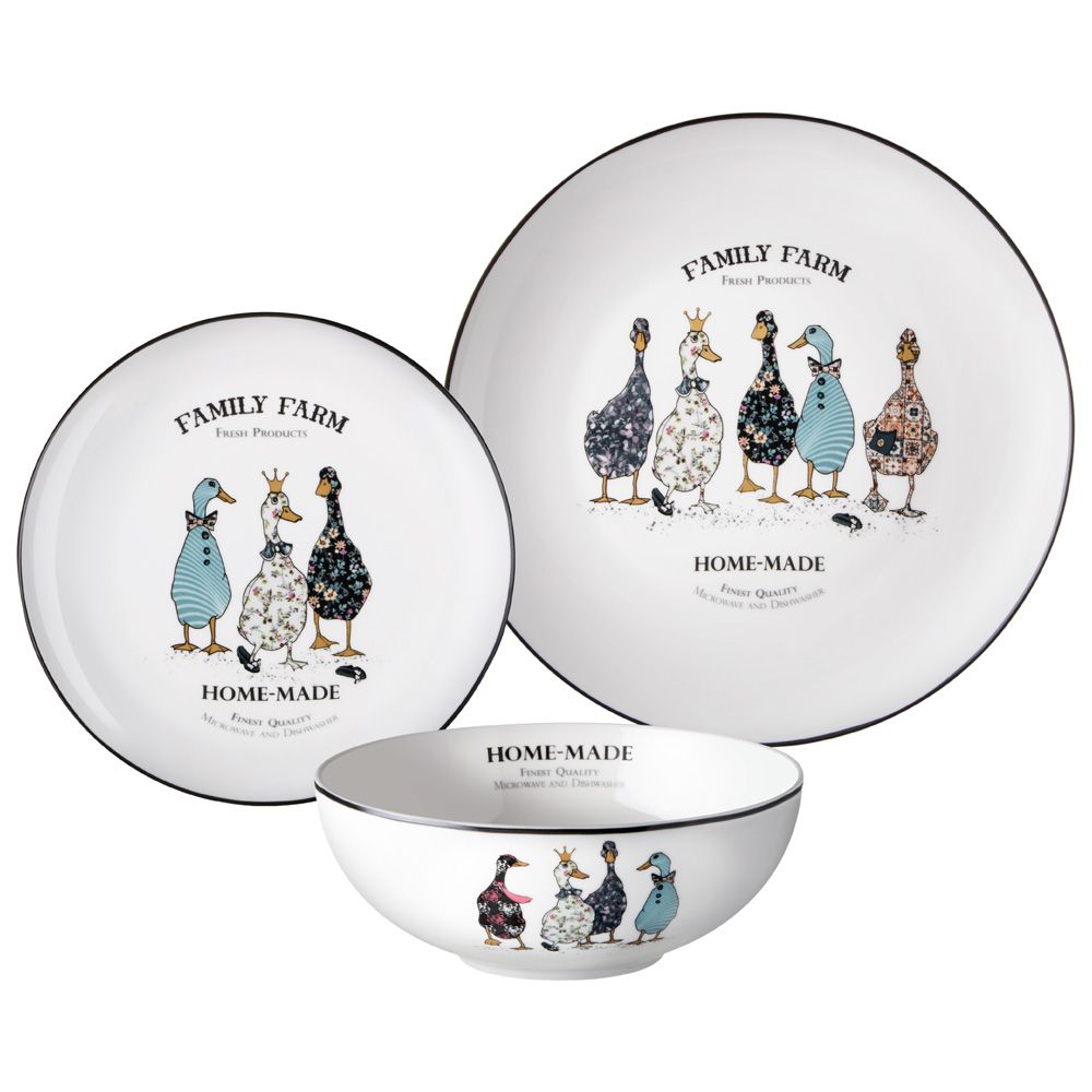 НАБОР ПОСУДЫ ОБЕДЕННЫЙ LEFARD "FAMILY FARM" НА 6 ПЕР. 18 ПР. (КОР=1НАБ.)