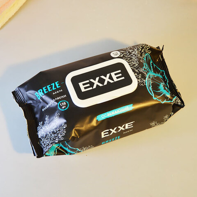 Салфетки влажные 120шт "Микс Breeze&Silver" EXXE MEN