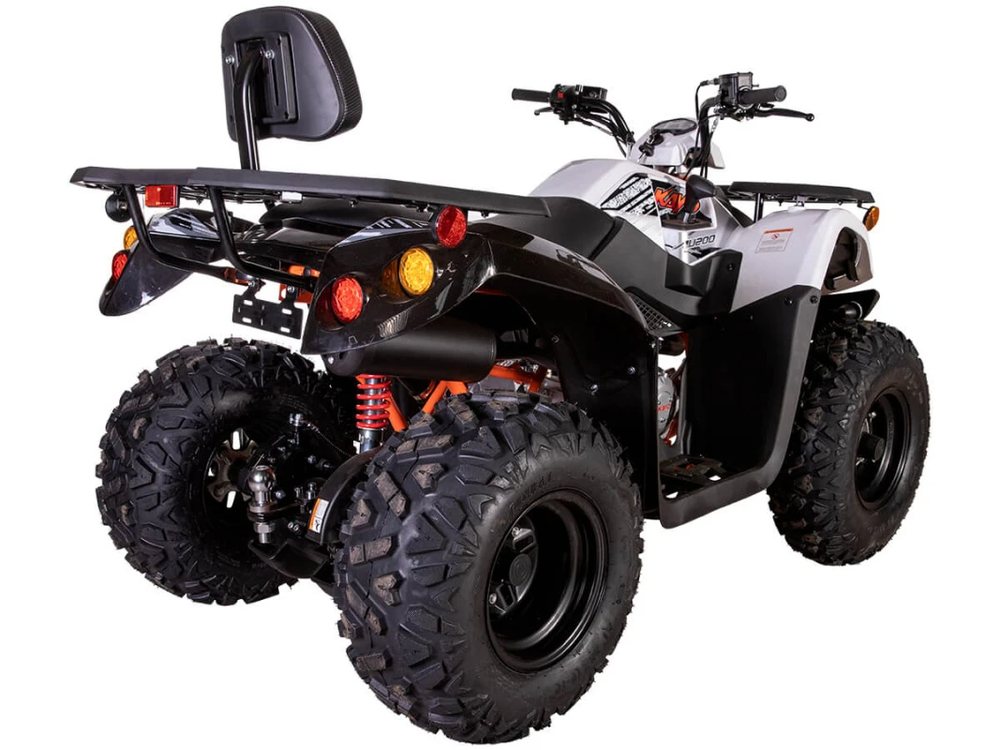 Квадрицикл KAYO AU200 спинка (белый пластик 2024 г.) (ПТС)