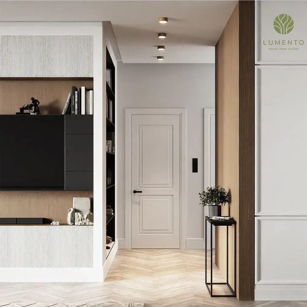 Светильник потолочный / Точечный накладной деревянный спот