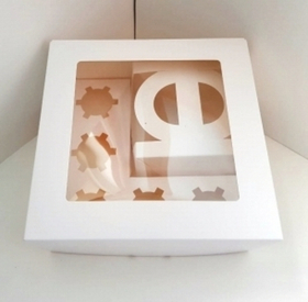 Коробка для 5 капкейков с местом под бенто.