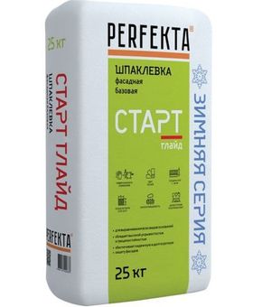 Шпатлевка цементная Perfekta Старт Глайд базовая зимняя 25 кг