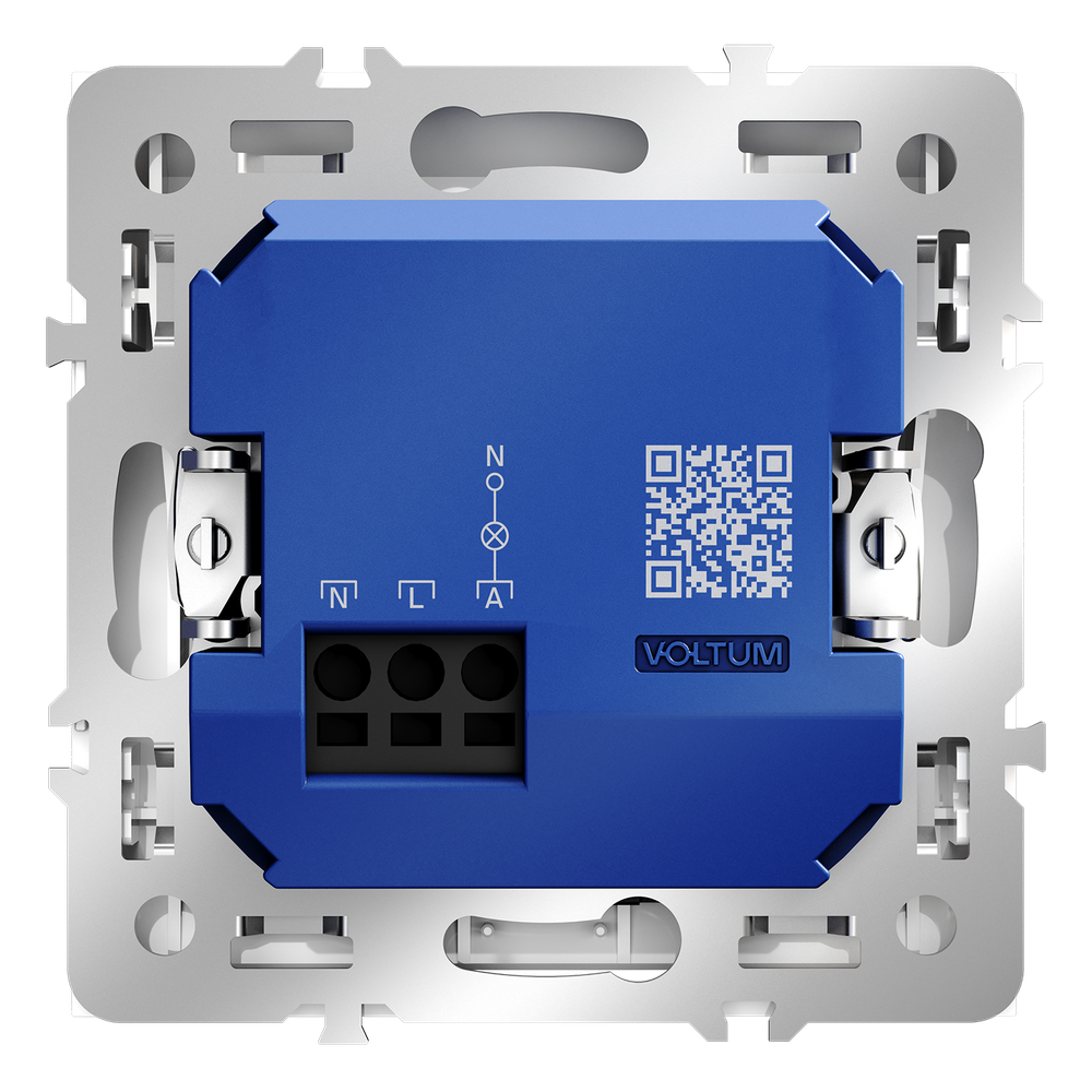 Выключатель встраиваемый VOLTUM S70 карточный 16А, (белый глянцевый)