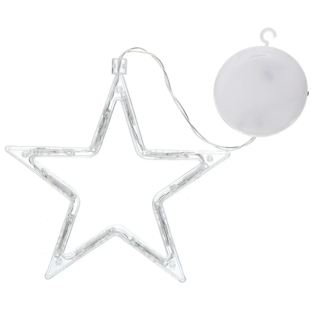 Фигура светодиодная «Звезда» 18х17 см (батарейки 3 ААА), 1 реж, Белый