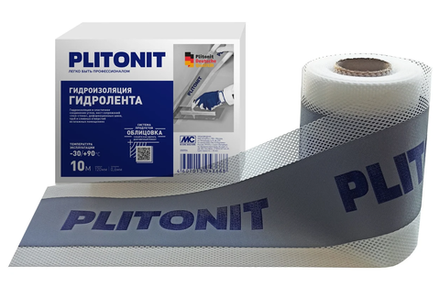 Гидроизоляционная лента PLITONIT нар/вн 10м 0,6мм/120мм