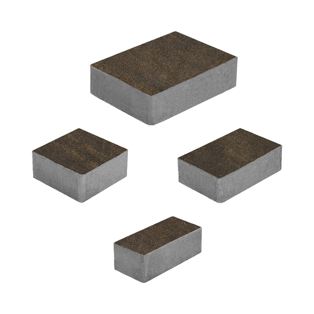 Тротуарная плитка МЮНХЕН - Листопад гранит Мокко, комплект из 4 видов плит