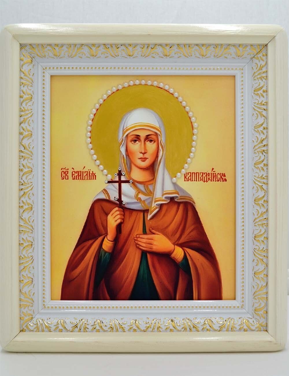 Икона святой Емилии Кесарийской ручной работы.