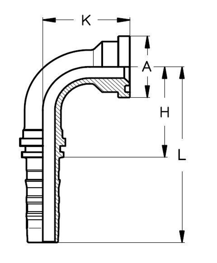 Фитинг DN 25 SFS CAT 1 47.6 (90) CS