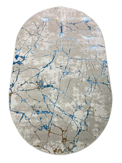 Ковер Roma 37886A Blue FLS/Beige FLS Овал