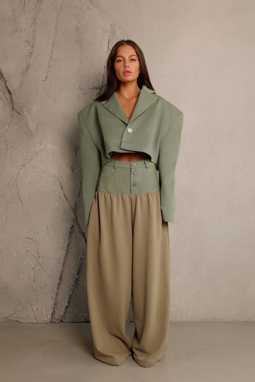 Брюки комбинированные