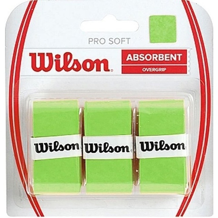 Аксессуары для тенниса Намотка овергрип WILSON  PRO SOFT OVERGRIP LIME .