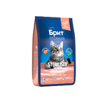Сухой корм для стерилизованных кошек Brit Premium Cat 0,4кг Sterilized Salmon & Chicken лосось и курица