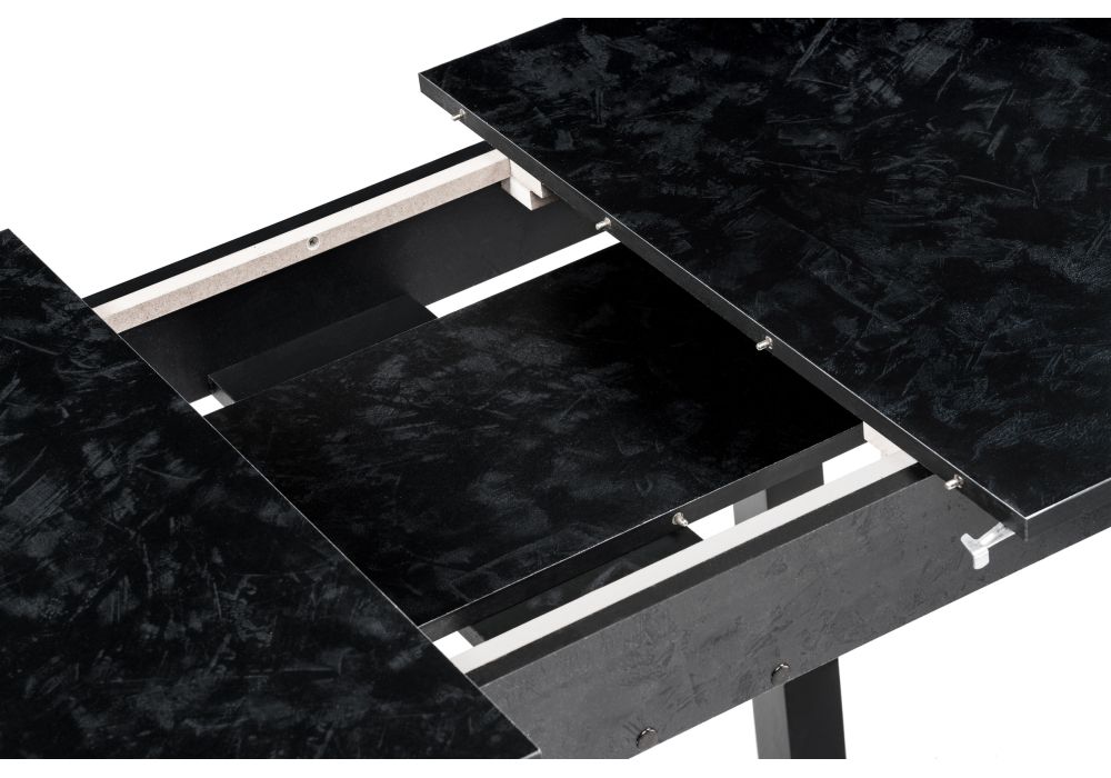 Стол Гюрен лофт 110(139)х70х74 черный / черный