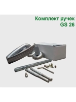 Дверная ручка модель 26-ALUM на круглой розетке, никель