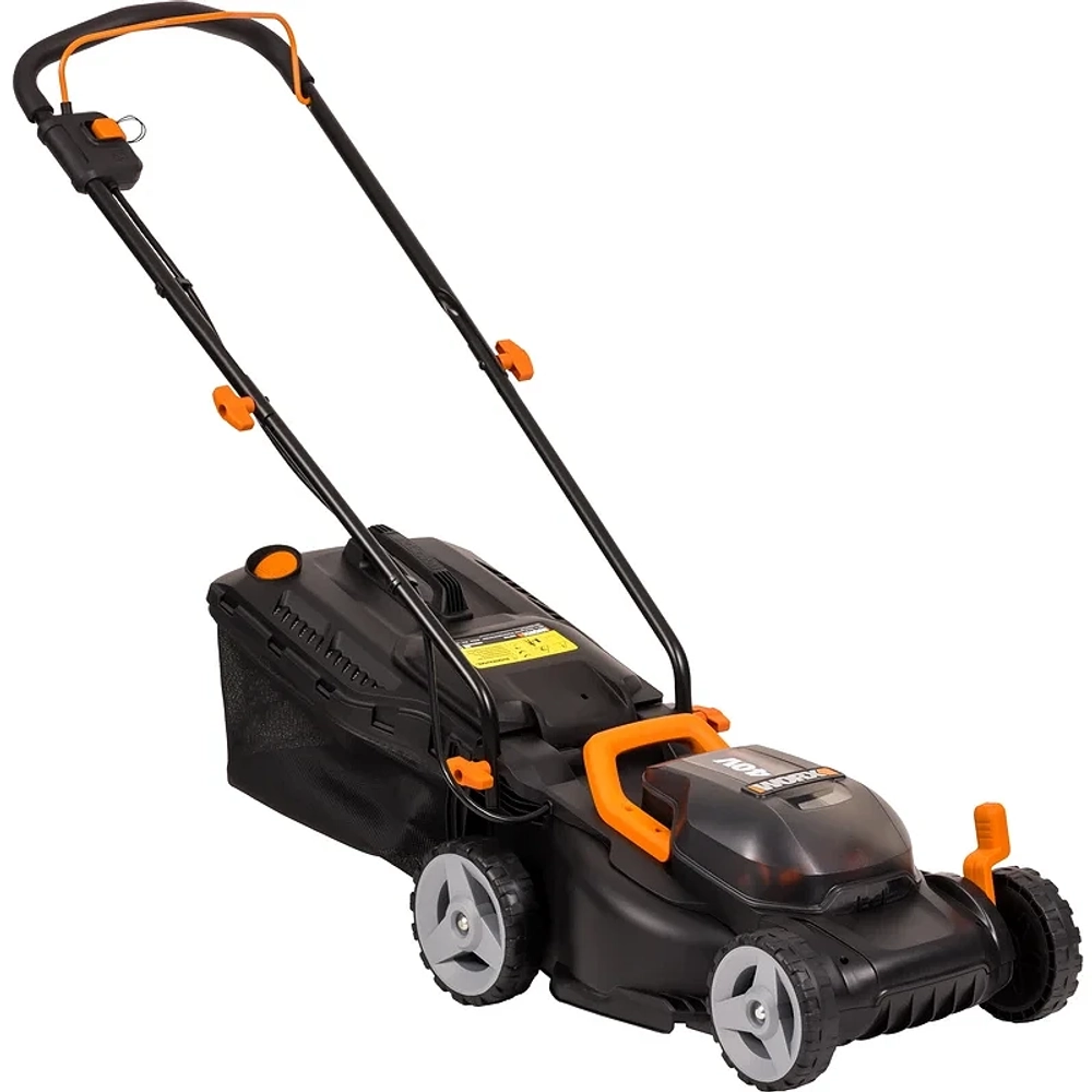 WORX WG779E.1 газонокосилка аккумуляторная (2 x 4 Ач, ЗУ)