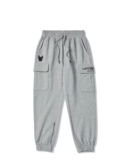 Брюки джоггеры с логотипом mini ladok с двумя карманами (джогеры)