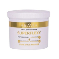 Паста сахарная для депиляции Средняя Aravia Professional SuperFlexy Pure Gold Medium 750г