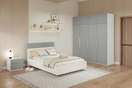 Шкаф для одежды, распашной, скандинавский стиль, ЛДСП/МДФ