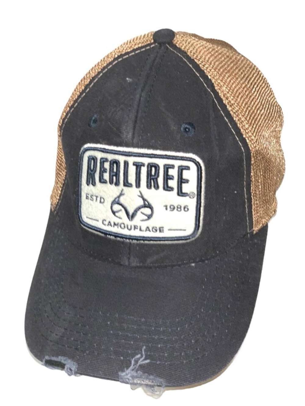 Черная бейсболка Realtree с золотистой сеткой