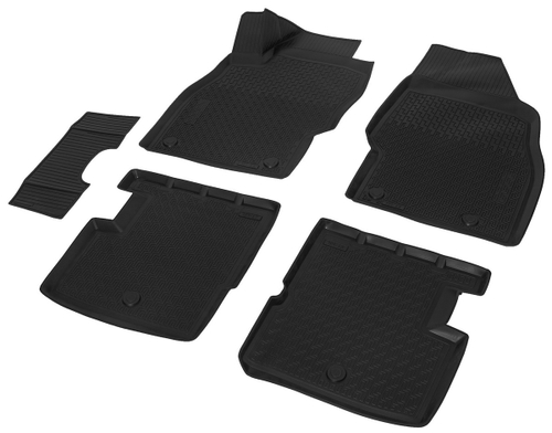 Коврики в салон автомобиля Rival для Opel Corsa D хэтчбек 3/5-дв. 2006-2014, полиуретан, с крепежом, 5 частей, 14203001