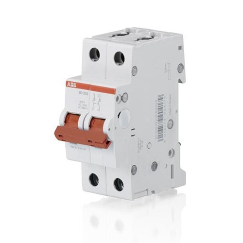Рубильник модульный 2П 40А рычаг красный SD202/40 ABB (выключатель нагрузки) 2CDD282101R0040