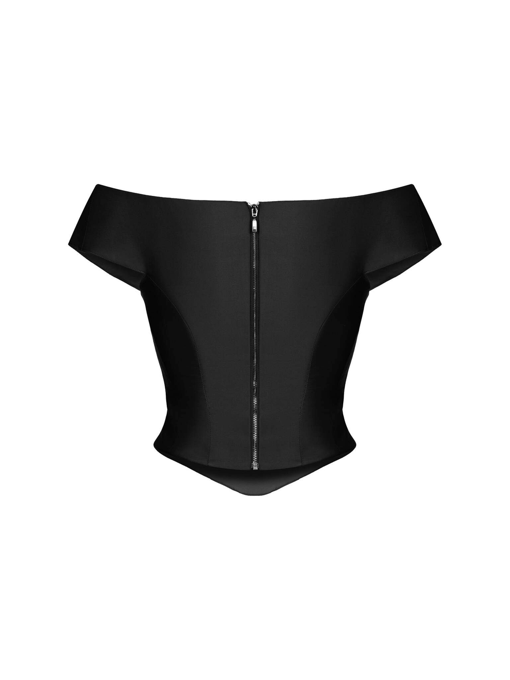 Блуза корсетного типа из шелка с открытыми плечами