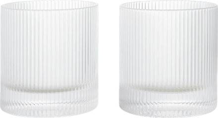 Набор 2 стакана Ferm Living, Ripple Tumbler, 2 шт., стекло, прозрачный