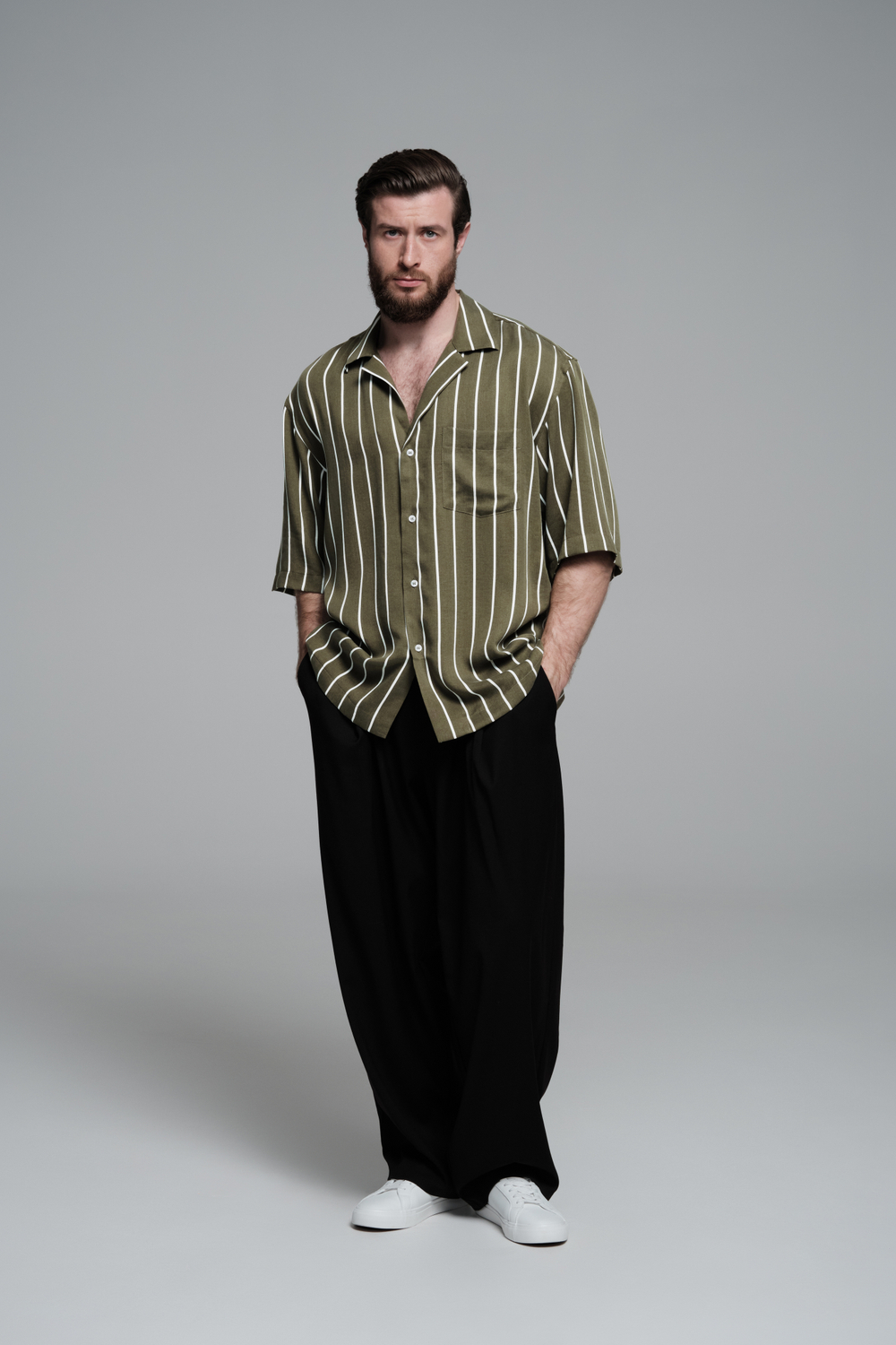 Рубашка с коротким рукавом | khaki