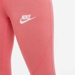 Брюки для девочки Nike Kids Sportswear Favorites High-Waist - sea coral/white