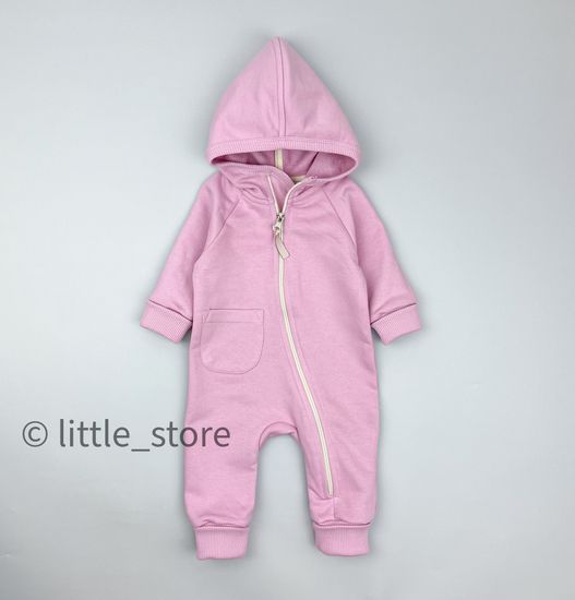 Комбинезон из футера "Simple" Ягодный зефир, с манжетами